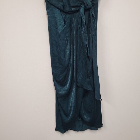 Baltic Born Wrap Dress Large Green Midi Whimsigoth Forest Fairy Party Wedding - Picture 5 of 13